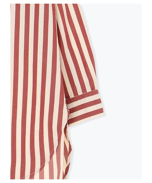 Samansa Mos2（サマンサ モスモス）の「ストライプチュニック（ワンピース/ドレス・レッド/モカ・F）」の4枚目の写真