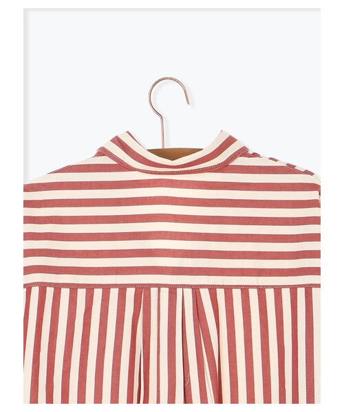 Samansa Mos2（サマンサ モスモス）の「ストライプチュニック（ワンピース/ドレス・レッド/モカ・F）」の6枚目の写真