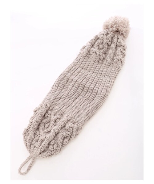 Samansa Mos2(サマンサ モスモス)の「2WAYマフラー/ワッチ(帽子・オフホワイト/グレー/ベージュ・F)」の6枚目の写真