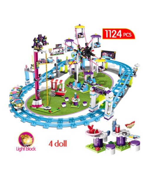 no brand（ノーブランド）の「レゴ (LEGO) フレンズ 遊園地 ジェットコースター 41130 互換品 ミニフィグ 4体付き