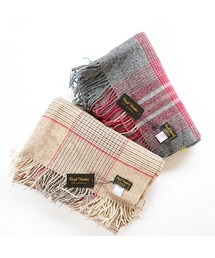 美品★ジョンストンズ ロイヤルヘザー★ストール ラムズウール 大判 napron（ナプロン）の「＊goods＊Royal Heather by JOHNSTONS