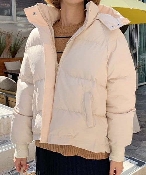 DHOLIC（ディーホリック）の「中綿ラグランジャンパー（その他アウター・レディース・グリーン/ホワイト/ブラック・FREE）」の2枚目の写真