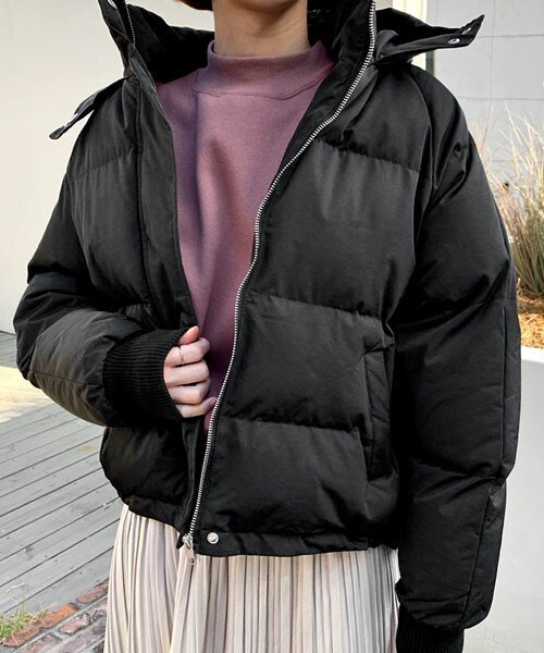 DHOLIC（ディーホリック）の「中綿ラグランジャンパー（その他アウター・レディース・グリーン/ホワイト/ブラック・FREE）」の3枚目の写真