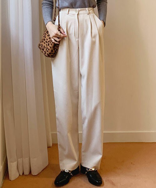 DHOLIC(ディーホリック)の「バックゴムハイウエストパンツ(その他パンツ・レディース・ベージュ/ホワイト/ブラック・FREE)」の2枚目の写真