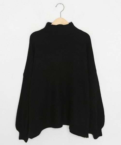 DHOLIC（ディーホリック）の「ボトルネックパフニット（ニット/セーター・レディース・グリーン/ホワイト/ブラウン/ブラック・FREE）」の3枚目の写真