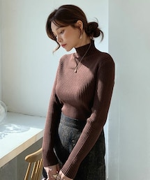 DHOLIC | ハーフネックリブニット(ニット/セーター)