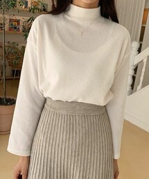 DHOLIC | 起毛ハーフネックTシャツ(Tシャツ/カットソー)