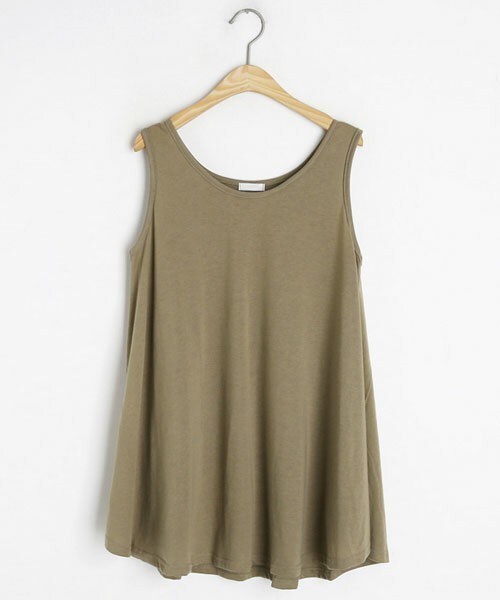 DHOLIC（ディーホリック）の「フレアスリーブレス（タンクトップ・レディース・ホワイト/ベージュ/ブラック/グレー・FREE）」の4枚目の写真