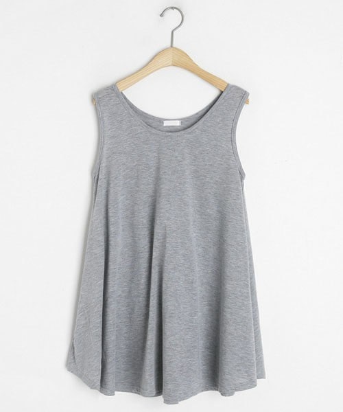 DHOLIC（ディーホリック）の「フレアスリーブレス（タンクトップ・レディース・ホワイト/ベージュ/ブラック/グレー・FREE）」の3枚目の写真