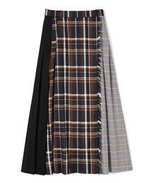GRL | プリーツ切り替えチェックラップスカート(スカート)