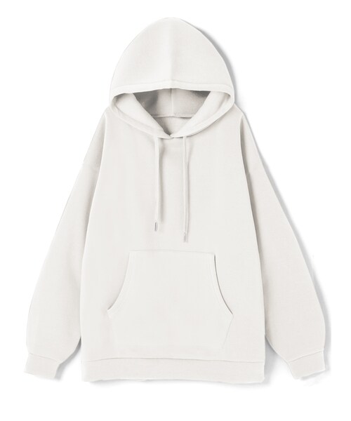 GRL（グレイル）の「ルーズシルエット裏起毛パーカー（パーカー・レディース・オリーブ/オフホワイト・F）」の2枚目の写真