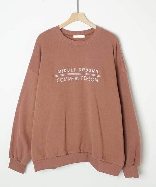 DHOLIC STYLE（ディーホリックスタイル）の「[cherryville] 裏起毛レタリングスウェットシャツ（スウェット・レディース・ホワイト/グレー/ブラウン・FREE）」の3枚目の写真