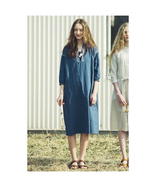 haco!（ハコ）の「＆スロウ　綿麻素材の刺しゅうワンピースの会（ワンピース・レディース・Various・S /M /L /LL/MT）」の3枚目の写真