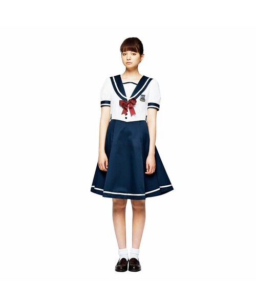 haco!（ハコ）の「私立手越女子高等学校 公式セーラー服 〈白:半袖 
