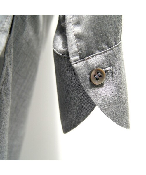 GalaabenD（ガラアーベント）の「GalaabenD  テンセルシャンブレープルオーバー（シャツ/ブラウス・メンズ・GRAY/OFF WHITE・M）」の6枚目の写真