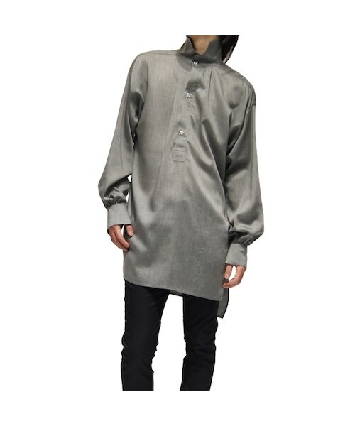 GalaabenD（ガラアーベント）の「GalaabenD  テンセルシャンブレープルオーバー（シャツ/ブラウス・メンズ・GRAY/OFF WHITE・M）」の7枚目の写真