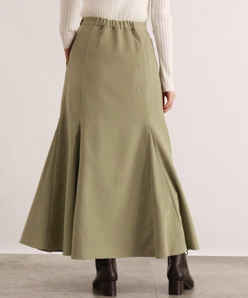 OZOC（オゾック）の「[洗える]フレア切替マキシスカート（スカート・レディース・カーキ(027)/オフ(051)/グレージュ(050)・38(M)/40(L)）」の8枚目の写真