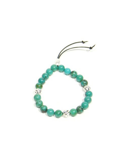 GalaabenD（ガラアーベント）の「14S/S GalaabenD 丸ビーズブレスレット（ブレスレット・メンズ・BLACK	/TURQUOISE/AMBER・FREE）」の2枚目の写真