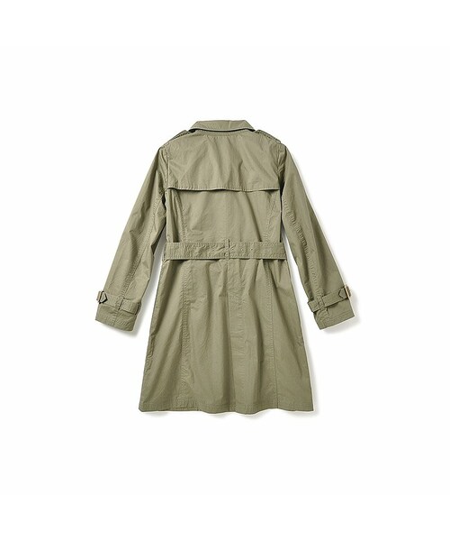 haco!（ハコ）の「.fr クラシック＆モダントレンチコート：ミリタリーオリーブ（ステンカラーコート・レディース・Various・S/M/L/LL/MT）」の2枚目の写真