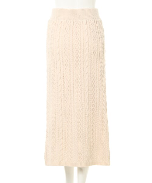 INGNI（イング）の「ケーブルロング／スカート（スカート・レディース・ｱｲﾎﾞﾘｰ/ｸﾛ/ﾍﾞｰｼﾞｭ/ﾓｶ・M）」の2枚目の写真