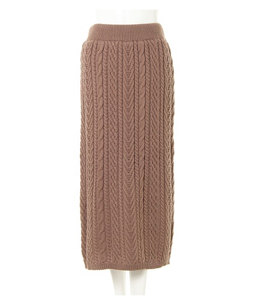INGNI（イング）の「ケーブルロング／スカート（スカート・レディース・ｱｲﾎﾞﾘｰ/ｸﾛ/ﾍﾞｰｼﾞｭ/ﾓｶ・M）」の8枚目の写真