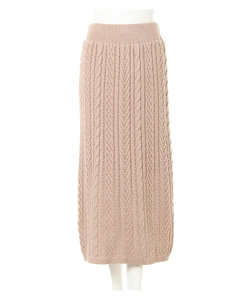INGNI（イング）の「ケーブルロング／スカート（スカート・レディース・ｱｲﾎﾞﾘｰ/ｸﾛ/ﾍﾞｰｼﾞｭ/ﾓｶ・M）」の7枚目の写真