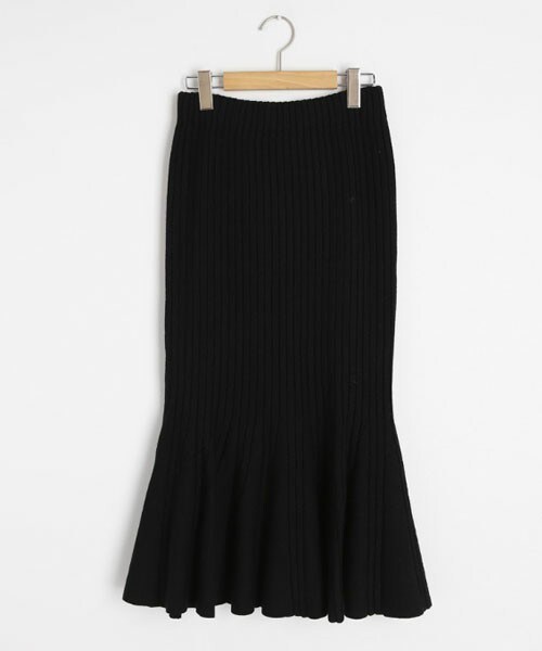 DHOLIC（ディーホリック）の「リブニットマーメイドスカート（スカート・レディース・ホワイト/ブラック/グレー/ベージュ・FREE）」の2枚目の写真