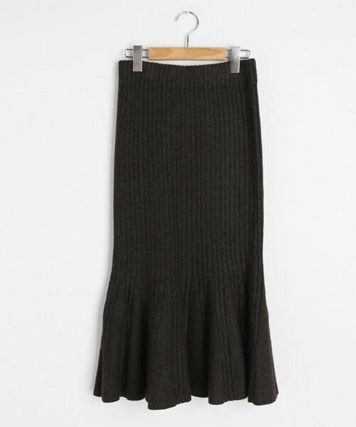 DHOLIC（ディーホリック）の「リブニットマーメイドスカート（スカート・レディース・ホワイト/ブラック/グレー/ベージュ・FREE）」の3枚目の写真
