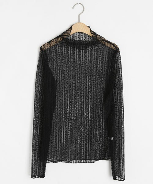 DHOLIC（ディーホリック）の「ハーフネックレースブラウス（シャツ/ブラウス・レディース・ホワイト/ブラック・FREE）」の2枚目の写真