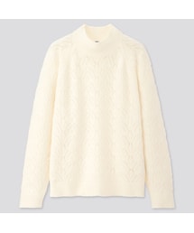 UNIQLO | ライトスフレヤーンポインテールクルーネックセーター（長袖）(ニット/セーター)