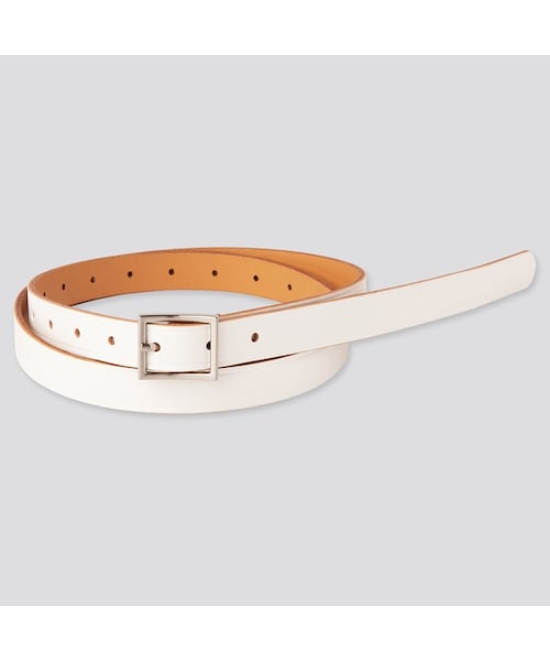 UNIQLO（ユニクロ）の「スキニーロングベルト（ベルト・レディース・BLACK 09/OFF WHITE 01・フリー）」の2枚目の写真