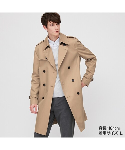 UNIQLO（ユニクロ）の「トレンチコート（その他アウター・メンズ・NAVY 69/BEIGE 32・M/3XL/XXL/XS/L/S/XL/4XL）」の2枚目の写真