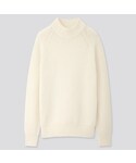 ユニクロ | ミドルゲージモックネックセーター（長袖）(Knitwear)
