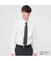 UNIQLO | ファインクロススーパーノンアイロンスリムフィットシャツ（レギュラーカラー・長袖）(シャツ/ブラウス)