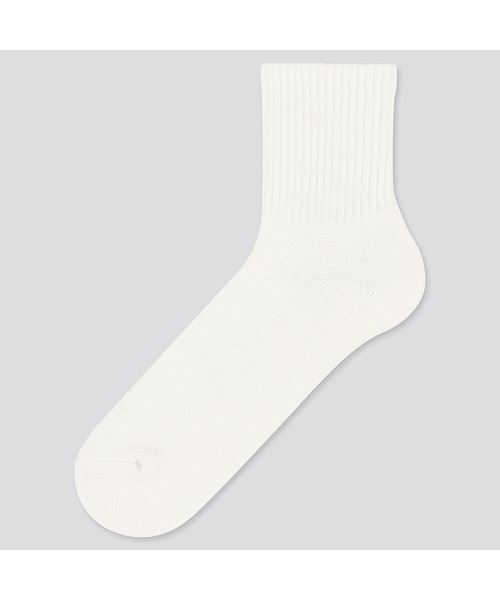 UNIQLO（ユニクロ）の「スラブハーフソックス（ソックス/靴下・メンズ・NAVY 69/WHITE 00・25-27/27-29）」の2枚目の写真
