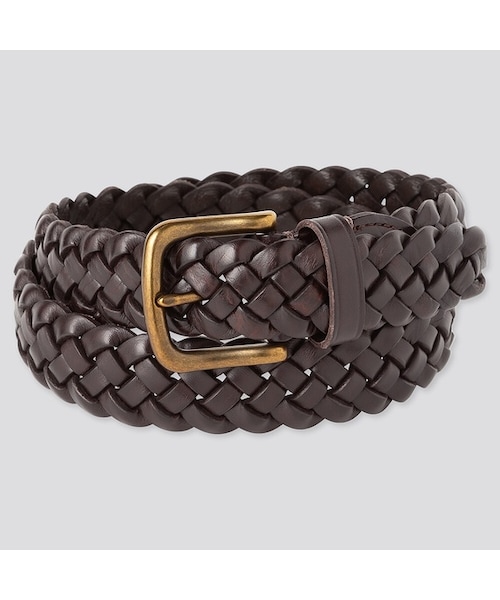 UNIQLO（ユニクロ）の「レザーワイドメッシュベルト（ベルト・メンズ・BLACK 09/BROWN 35/DARK BROWN 38・L/M）」の3枚目の写真