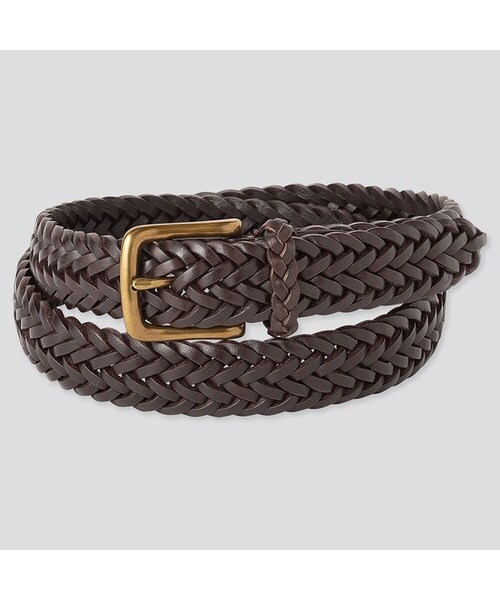 UNIQLO（ユニクロ）の「レザーメッシュベルト（ベルト・メンズ・BLACK 09/DARK BROWN 38・M/L）」の2枚目の写真
