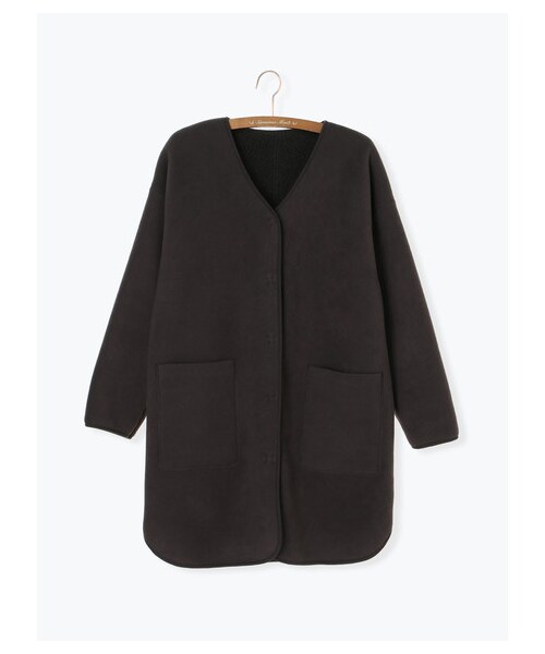 Samansa Mos2（サマンサ モスモス）の「リバーシブルボアコート（ジャケット/アウター・チャコールグレー/ベージュ/カーキ・F）」の9枚目の写真