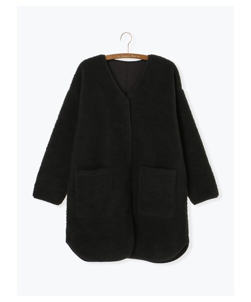 Samansa Mos2（サマンサ モスモス）の「リバーシブルボアコート（ジャケット/アウター・チャコールグレー/ベージュ/カーキ・F）」の12枚目の写真