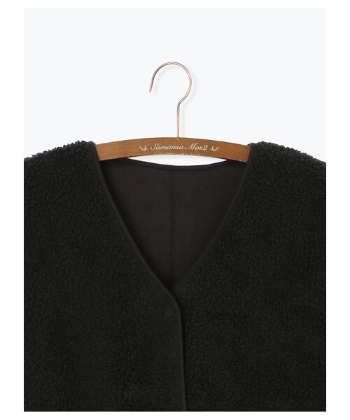 Samansa Mos2（サマンサ モスモス）の「リバーシブルボアコート（ジャケット/アウター・チャコールグレー/ベージュ/カーキ・F）」の3枚目の写真