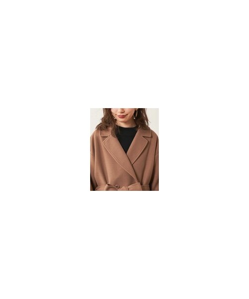 natural couture（ナチュラルクチュール）の「ウエストマーク大人きれめコート（チェスターコート・レディース・ホワイト/ベージュ/ブルー/グリーン/ブラウン・フリー）」の6枚目の写真