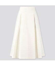 UNIQLO | ドライストレッチタックフレアスカート（ハイウエスト・丈短め68～72cm）(スカート)