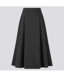 UNIQLO | ドライストレッチタックフレアスカート（ハイウエスト・丈短め68～72cm）(スカート)
