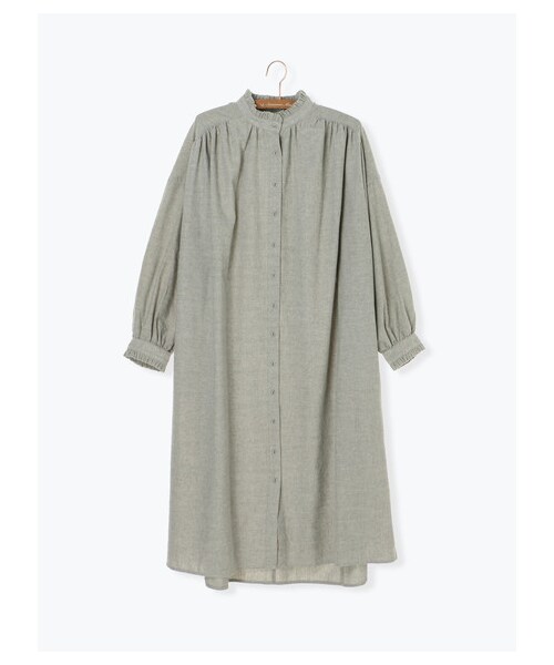 Samansa Mos2（サマンサ モスモス）の「リカバーウールクラシックワンピース（ワンピース/ドレス・ブラック/ベージュ/ブラウン/グリーン・F）」の11枚目の写真