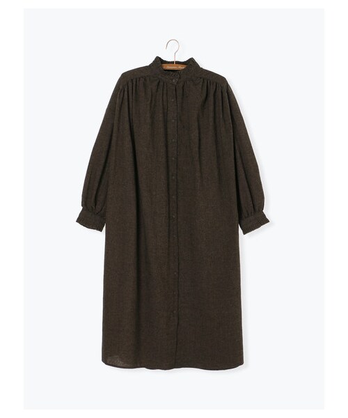 Samansa Mos2（サマンサ モスモス）の「リカバーウールクラシックワンピース（ワンピース/ドレス・ブラック/ベージュ/ブラウン/グリーン・F）」の8枚目の写真