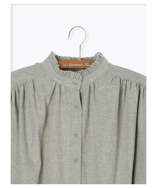 Samansa Mos2（サマンサ モスモス）の「リカバーウールクラシックワンピース（ワンピース/ドレス・ブラック/ベージュ/ブラウン/グリーン・F）」の3枚目の写真