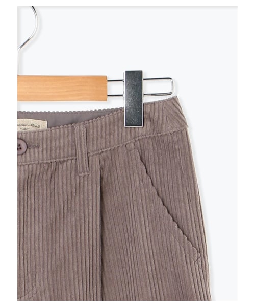 Samansa Mos2（サマンサ モスモス）の「コーデュロイワイドストレートパンツ（パンツ・アイボリー/ベージュ/モカ/ネイビー・F）」の4枚目の写真