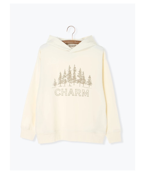 Samansa Mos2（サマンサ モスモス）の「森プリント裏毛パーカー（トップス・アイボリー/グレー/ネイビー・F）」の8枚目の写真