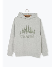 Samansa Mos2 | 森プリント裏毛パーカー(トップス)