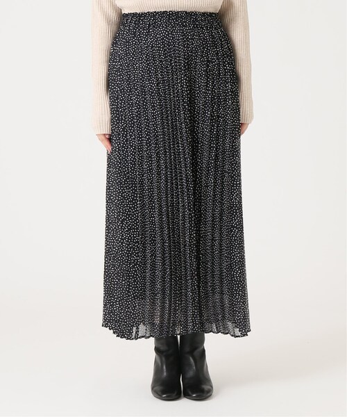 spickandspan シフォン刺繍タイトスカート ジップタイトスカート【洗濯機洗い可/イージーアイロン